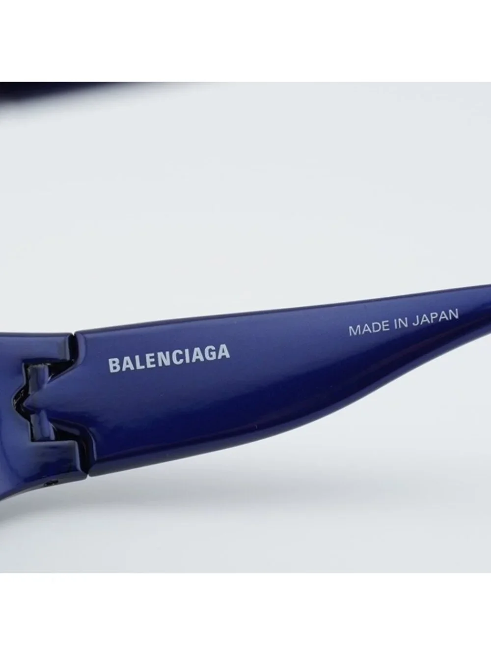 Balenciaga BB0157S 009 Sport Sunglasses Blue Geometric Frame, Blue Lenses - Picture 5 of 11